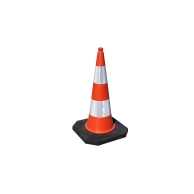 Pfosten und Verkehrsleitkegel