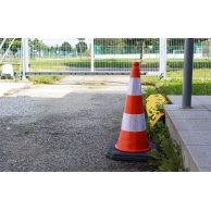 Verkehrsleitkegel mit recyceltem Gummi
