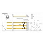 Zábrana pre chodcov A-SAFE, eFlex Pedestrian Barrier 3tyčová – 0,6 m