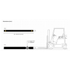 Absperrung für Paletten und Gabelzinken A-SAFE, ForkGuard Kerb Barrier – 185×130×465 mm, schwarz