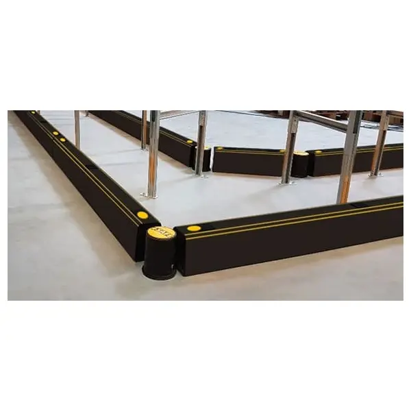 Absperrung für Paletten und Gabelzinken A-SAFE, ForkGuard Kerb Barrier – 185×130×865 mm, schwarz