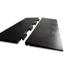 Anfahrleiste–Ecke StandardRecycled aus recyceltem PVC – 445×150×3–15 mm, glatte Oberfläche, anthrazit