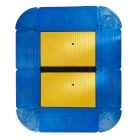 Anfahrleiste für Grabenabdeckung 15/10, eckig – blau, 42×577×577 mm