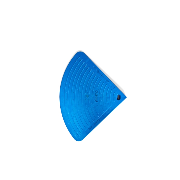 Anfahrleiste für Grabenabdeckung 15/10, eckig – blau, 42×577×577 mm
