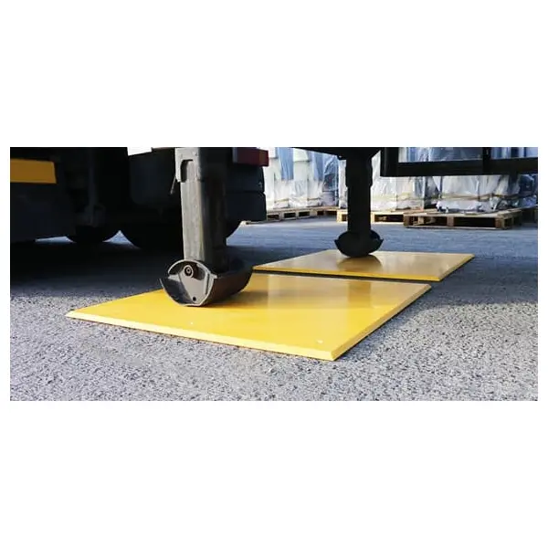 Anhängerplatten Trailer Plate – gelb, 1990×990×15 mm, 13× vorgebohrtes Loch