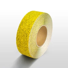 Antirutsch-Band Standard WT-5411 – Mineralgranulat in Kunstharz, gelb mit Punkten, 25 mm × 6 m
