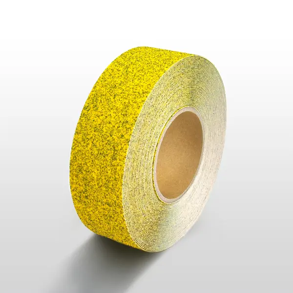 Antirutsch-Band Standard WT-5411 – Mineralgranulat in Kunstharz, gelb mit Punkten, 25 mm × 6 m