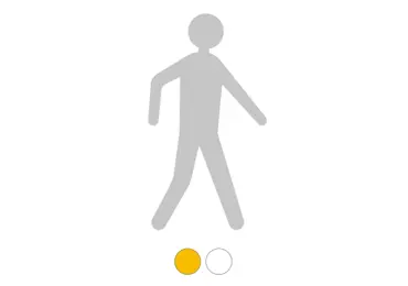 Antirutsch-Bodenpiktogramme WT-5811, Fußgänger – PU, 600×330 mm