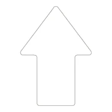 Antirutsch-Bodenpiktogramme WT-5811, Pfeil – PU, weiß, 145×90 mm, 10er-Pack