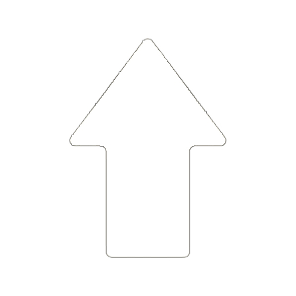 Antirutsch-Bodenpiktogramme WT-5811, Pfeil – PU, weiß, 145×90 mm, 10er-Pack