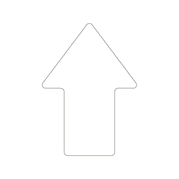 Antirutsch-Bodenpiktogramme WT-5811, Pfeil – PU, weiß, 145×90 mm, 10er-Pack