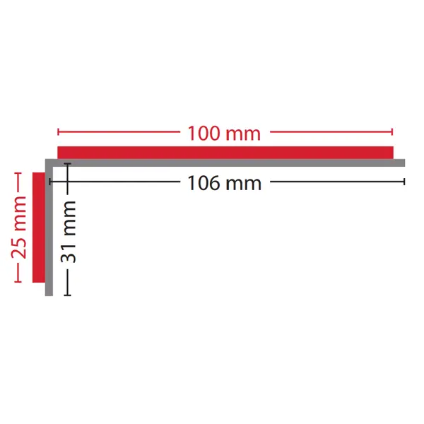 Antirutsch-Profil für Treppenkanten WT-5409 – Mineralgranulat in Kunstharz, gelb, 1000×31×106 mm