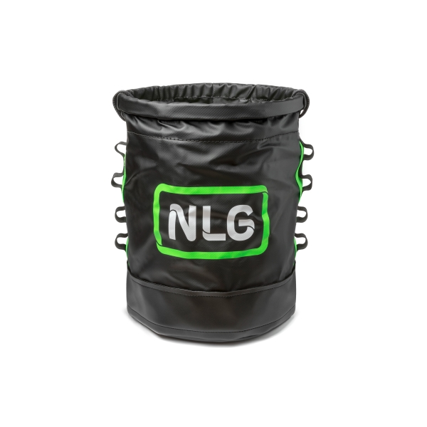 Arbeitsbeutel NLG mit 125 kg Tragfähigkeit – PVC, grün-schwarz, 400×320 mm