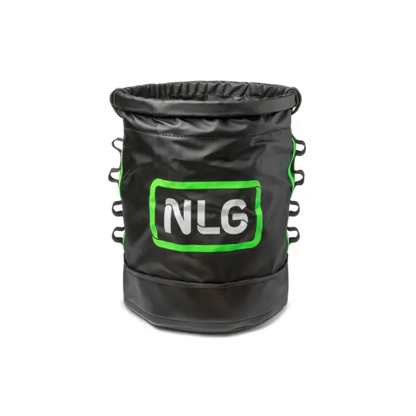 Arbeitsbeutel NLG mit 125 kg Tragfähigkeit – PVC, grün-schwarz, 400×320 mm