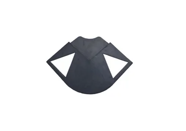 Auffahrrampe Silence für Stahlplatten Eckstück – recycelter Gummi, Schwarz, 250×500×42 mm