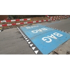 Auffahrrampe Silence für Stahlplatten – recycelter Gummi, Schwarz, 400×1000×42 mm
