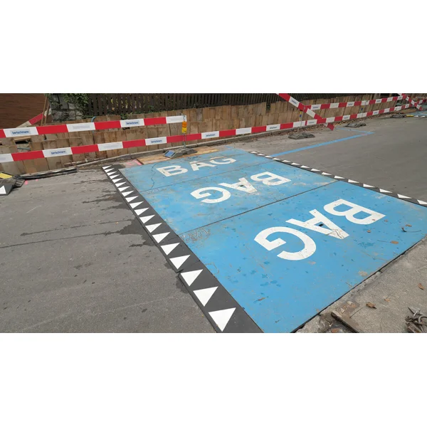 Auffahrrampe Silence für Stahlplatten – recycelter Gummi, Schwarz, 400×1000×42 mm