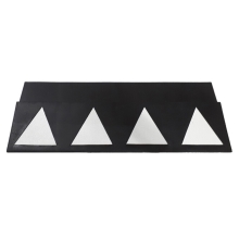 Auffahrrampe Silence für Stahlplatten – recycelter Gummi, Schwarz, 400×1000×42 mm