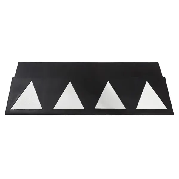 Auffahrrampe Silence für Stahlplatten – recycelter Gummi, Schwarz, 400×1000×42 mm