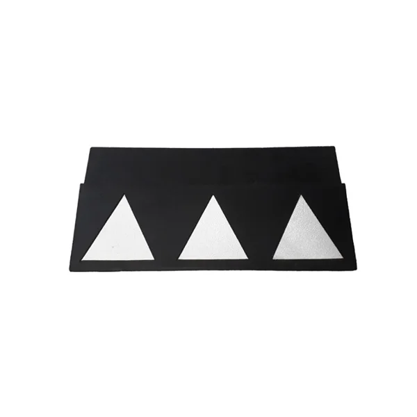 Auffahrrampe Silence für Stahlplatten – recycelter Gummi, Schwarz, 400×750×42 mm