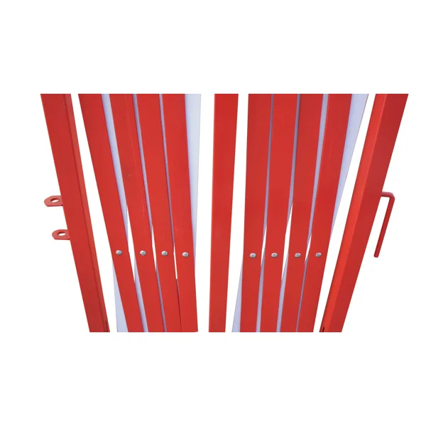 Ausziehbare Scherensperre Standard, max. Länge 4000 mm, rot-weiß