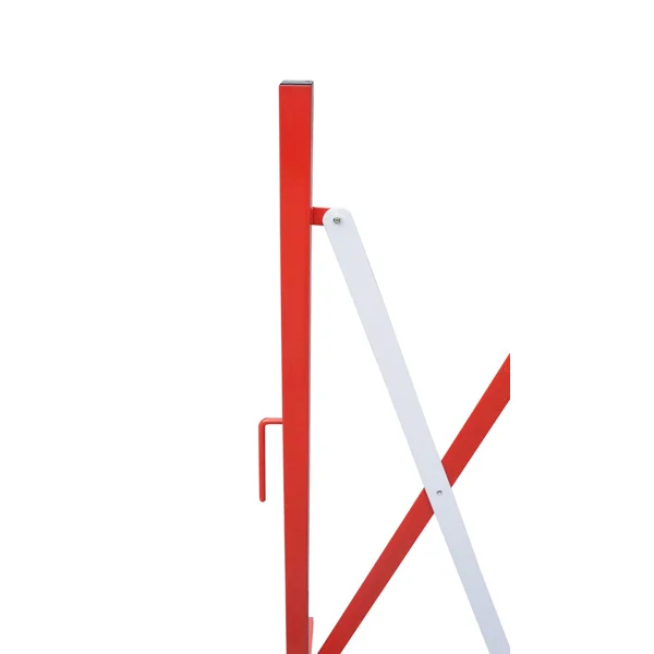 Ausziehbare Scherensperre Standard, max. Länge 4000 mm, rot-weiß