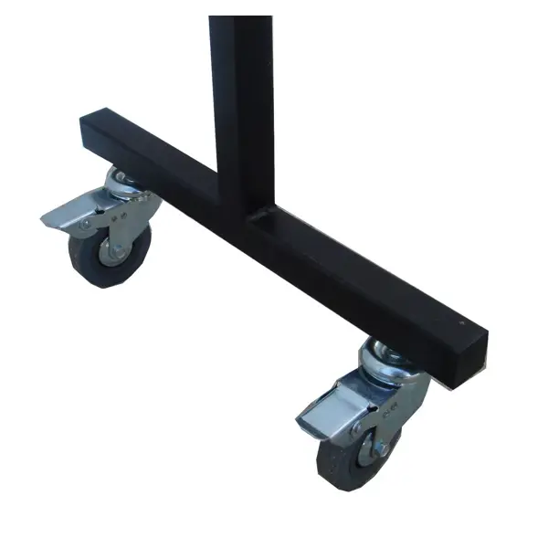 Ausziehbare Scherensperre Standard mit 4 Rollen, rot-weiß