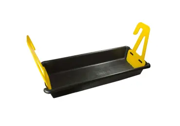 Ballastwanne für mobile Kunststoffabsperrung Avalon – 907×365×344 mm, gelb-schwarz