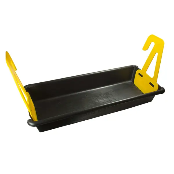 Ballastwanne für mobile Kunststoffabsperrung Avalon – 907×365×344 mm, gelb-schwarz