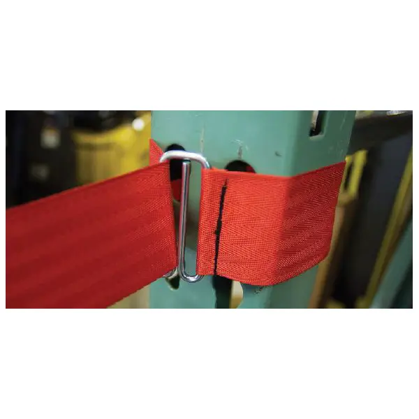 Bandende mit Drahtklammer