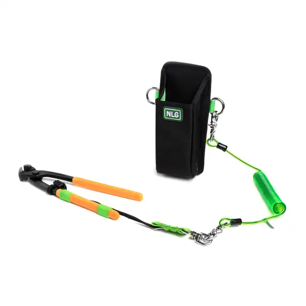 Befestigungsschlaufe NLG D Ring mit Tragfähigkeit 3 kg  – Nylon, grün-schwarz