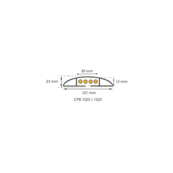 Begehbarer Kabelschutz, Flexi-PVC – 5000×101×23 mm