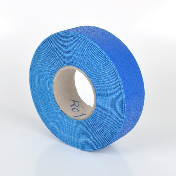 Beständiges, biegsames Bodenband mit Antirutsch-Oberfläche WT-5845 – PU, blau, 100 mm × 12,5 m