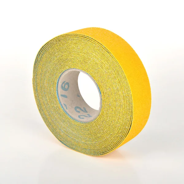 Beständiges, biegsames Bodenband mit Antirutsch-Oberfläche WT-5845 – PU, gelb, 50 mm × 12,5 m