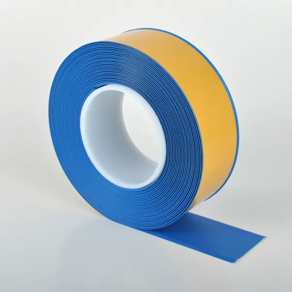 Beständiges Bodenband WT-500 mit abgeschrägter Kante – PVC, blau, 100 mm × 10 m