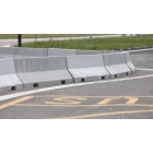 Betonschutzplanke 50 HS01CSB, schraffiert – linkes Endstück, gelb–schwarz, 2000×440×500 mm