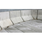 Betonschutzplanke 50 HS01CSB, schraffiert – linkes Endstück, gelb-schwarz, 2000×440×500mm