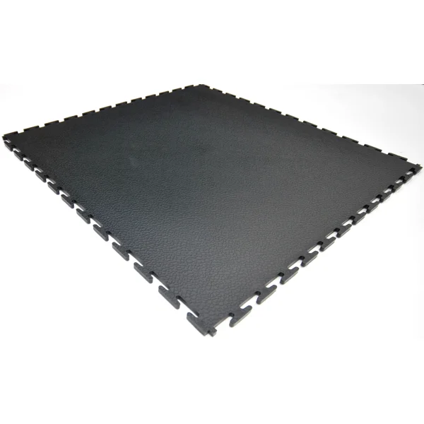 Bodenfliese Ecotile PVC – glatte Oberfläche, dunkelgrau, 500×500×7 mm