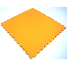 Bodenfliese Ecotile PVC – glatte Oberfläche, gelb, 500×500×7 mm