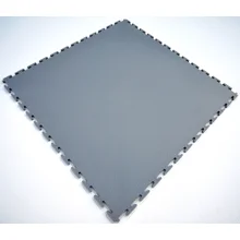 Bodenfliese Ecotile PVC – glatte Oberfläche, hellgrau, 500×500×7 mm