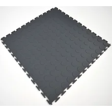 Bodenfliese Ecotile PVC – Profilrollen, dunkelgrau, 500×500×7 mm
