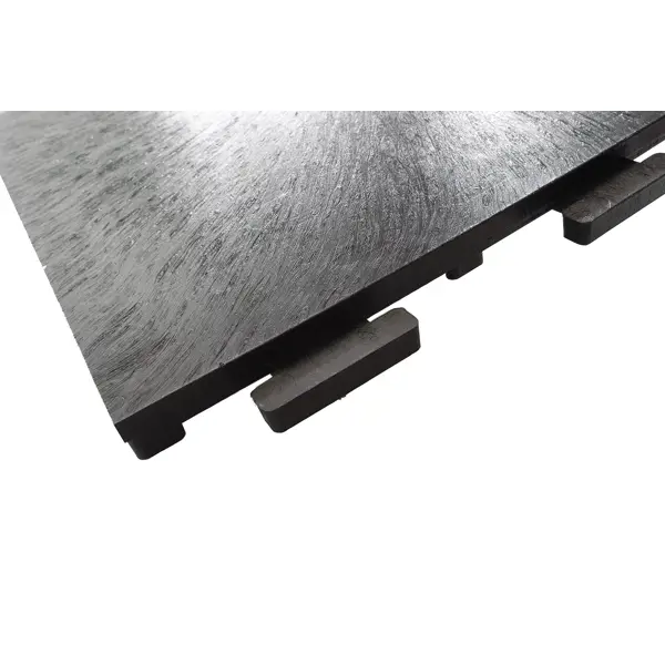 Bodenfliese StandardRecycled aus recyceltem PVC – 445×445×15 mm, glatte Oberfläche, anthrazit