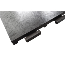 Bodenfliese StandardRecycled aus recyceltem PVC – 445×445×15 mm, körnige Oberfläche, schwarz