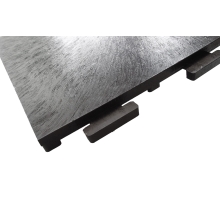 Bodenfliese StandardRecycled aus recyceltem PVC – 445×445×15mm, glatte Oberfläche, schwarz
