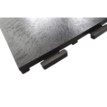 Bodenfliese StandardRecycled aus recyceltem PVC – 445×445×15mm, körnige Oberfläche, anthrazit
