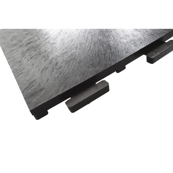 Bodenfliese StandardRecycled aus recyceltem PVC – 445×445×15mm, körnige Oberfläche, anthrazit
