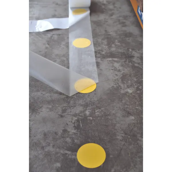 Bodenmarkierungspunkte WT-5126 – PVC, weiß, 50 mm × 25 m