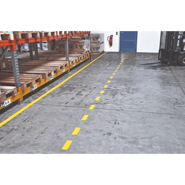 Bodenmarkierungsstreifen WT-5124 – PVC, schwarz, 50 mm × 25 m