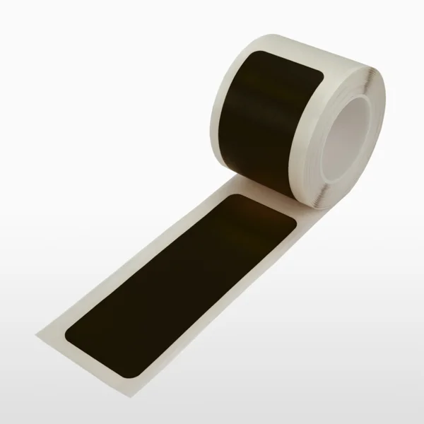 Bodenmarkierungsstreifen WT-5124 – PVC, schwarz, 75 mm × 25 m