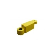 Bordstein aus recyceltem Gummi Twist – gelb, 580 mm